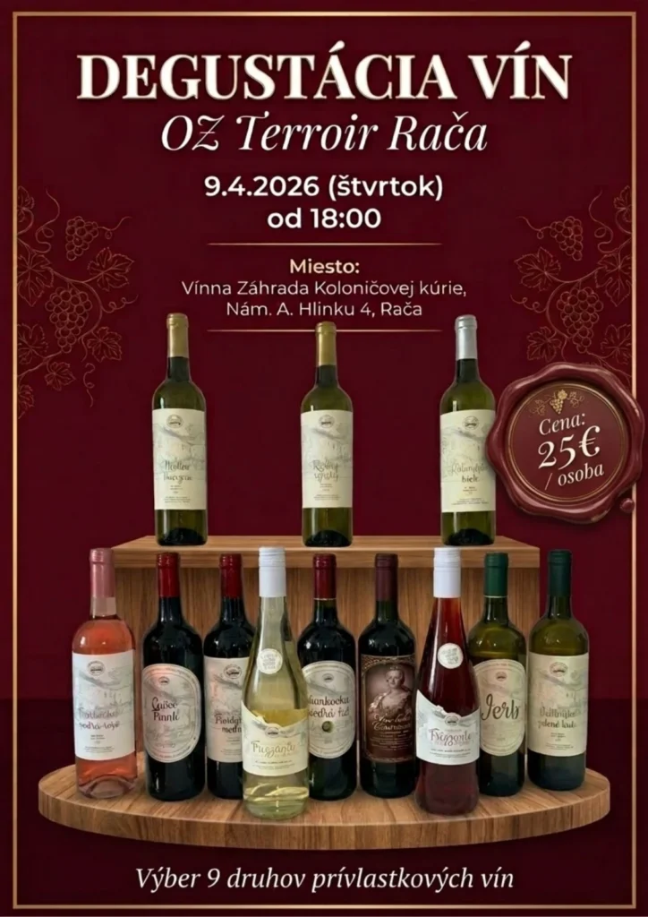 OZ Terroir Rača degustácia vín, Vínna záhrada Koloničovej kúrie Rača